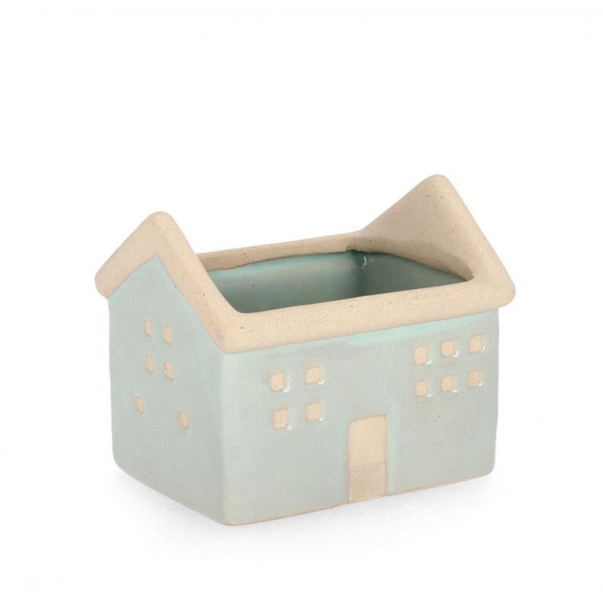 Vaso Khloe cm.1P Rettangolare Casa Azzurro cm.H10,5 | Bizzotto