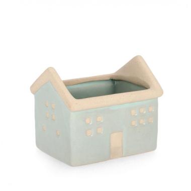 Vaso Khloe cm.1P Rettangolare Casa Azzurro cm.H10,5 | Bizzotto