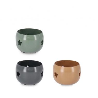Confezione 3 Portacandela Miley con Stella cm.Ã?7 Assortito 3 Modelli | Bizzotto