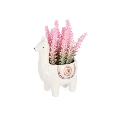 Piantina con Vaso Alpaca Bianco cm.H16 | Bizzotto