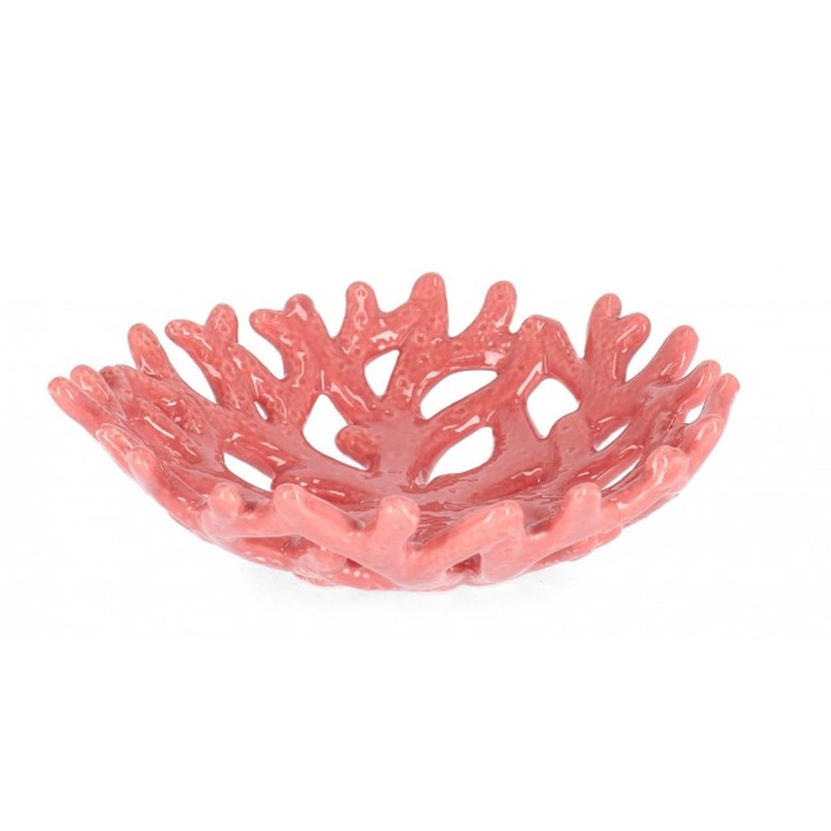 Ciotola Decor Favignana Porc Corallo cm.Ã?19 | Bizzotto