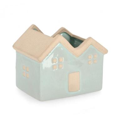 Vaso Khloe cm.1P Rettangolare Casa Azzurro cm.H11,5 | Bizzotto