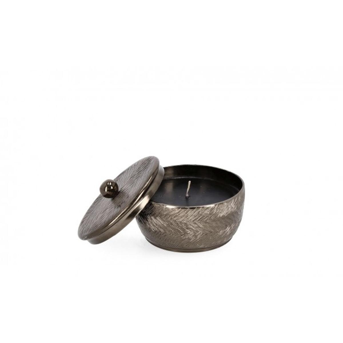 Candela con Coperchio Clamp Nero cm.Ã?11 | Bizzotto