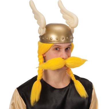 Parrucca Vikingo Asterix con Baffi e Trecce