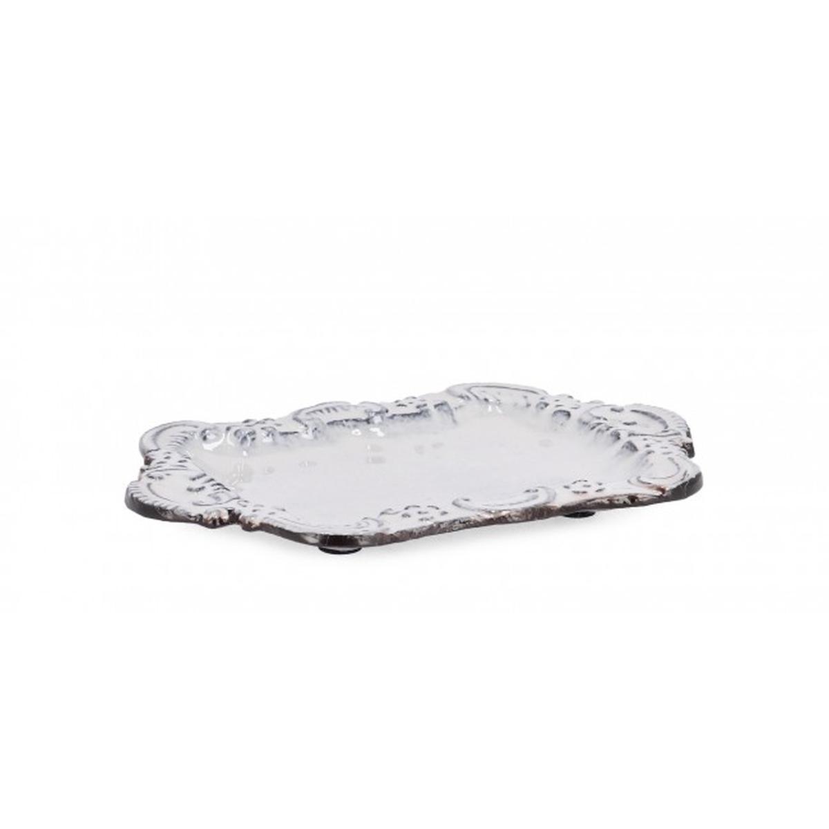 Vassoio Dec Hikari Antique Whi cm.18,5x12,5 | Bizzotto