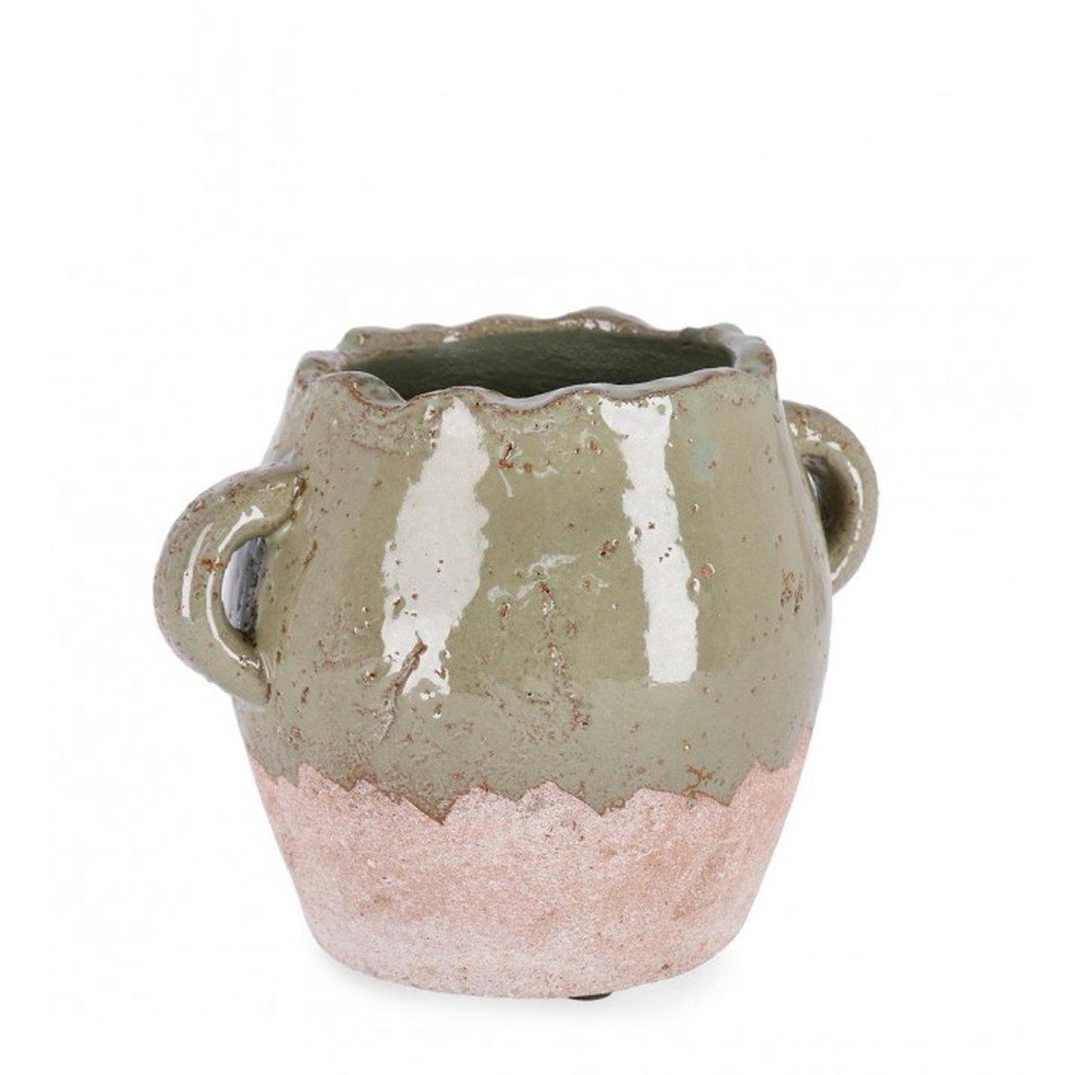 Vaso Orfeo Anfora Verde cm.H14 | Bizzotto