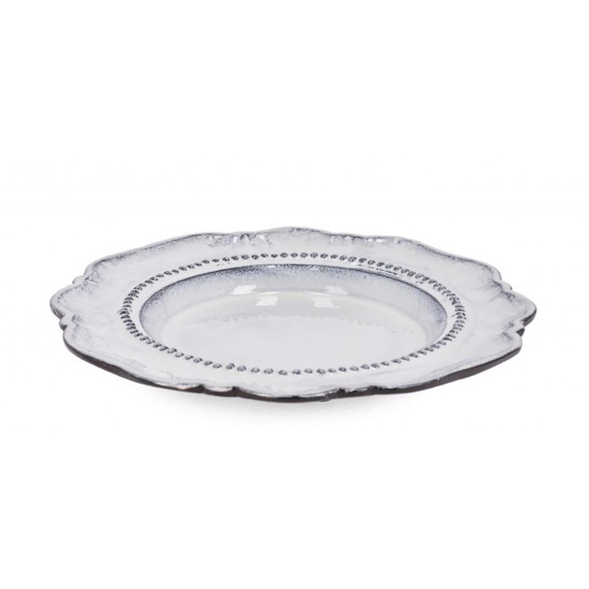 Piatto Decorativo Hikari Antiq White cm.Ã?19 | Bizzotto