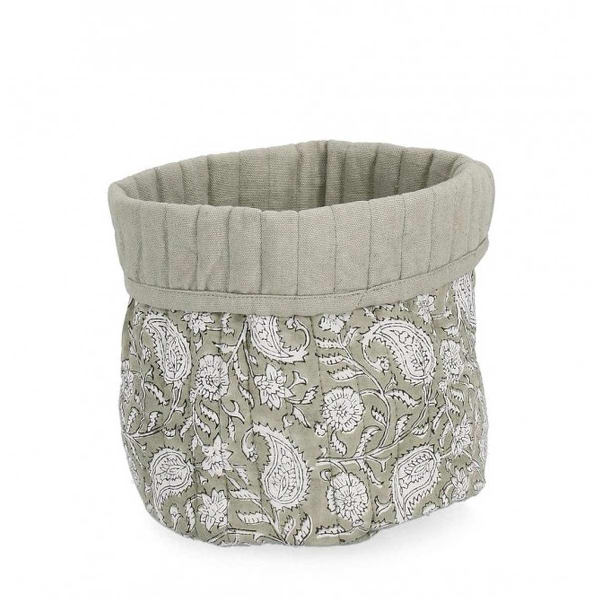 Portaoggetti Heloise Bianco-Verde cm.Ã?17x18H | Bizzotto