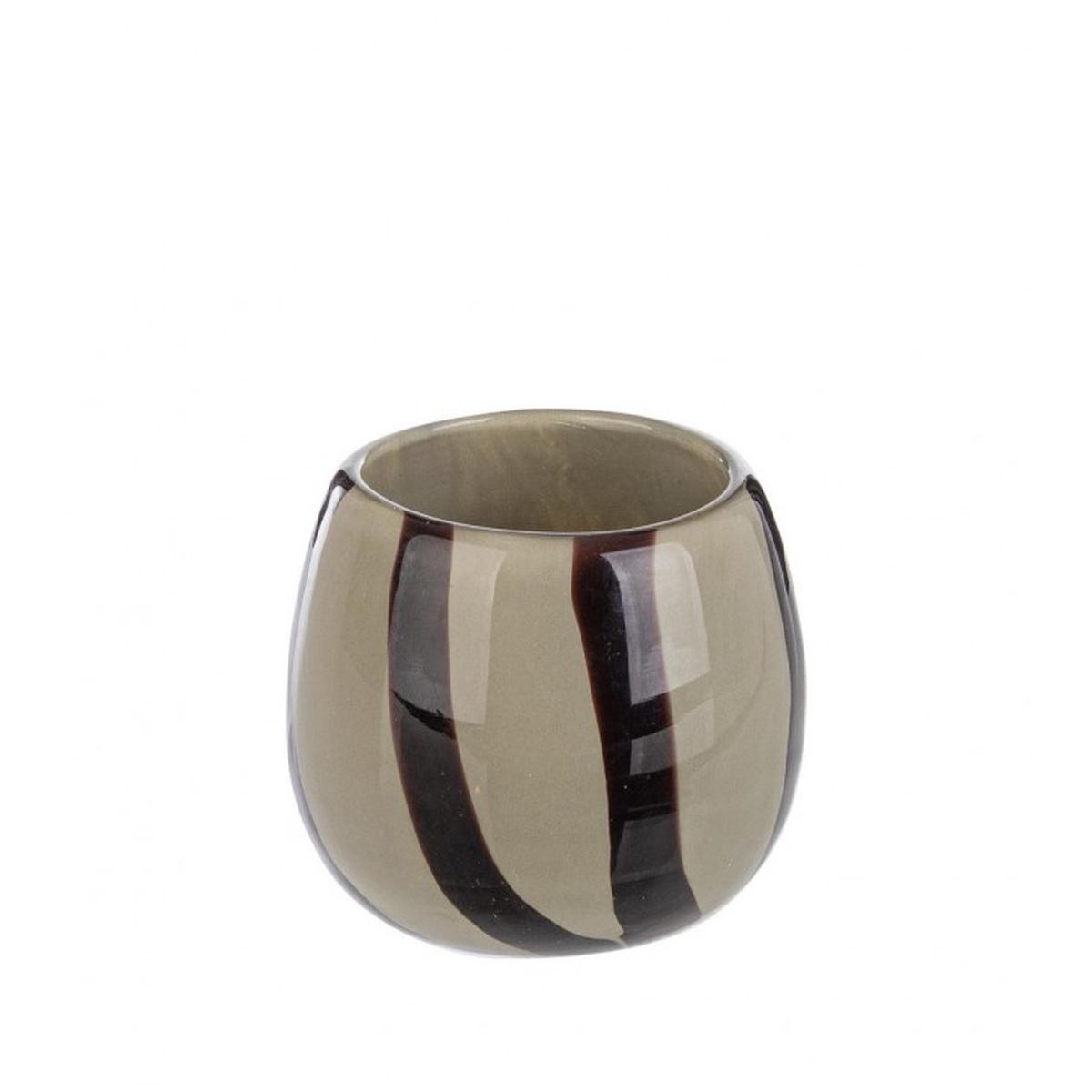 Portacandela Cetus Vetro Salvia Marrone cm.Ã?9 | Bizzotto