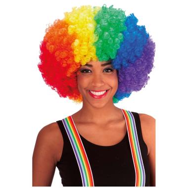 Parrucca Clown Multicolor Rainbow