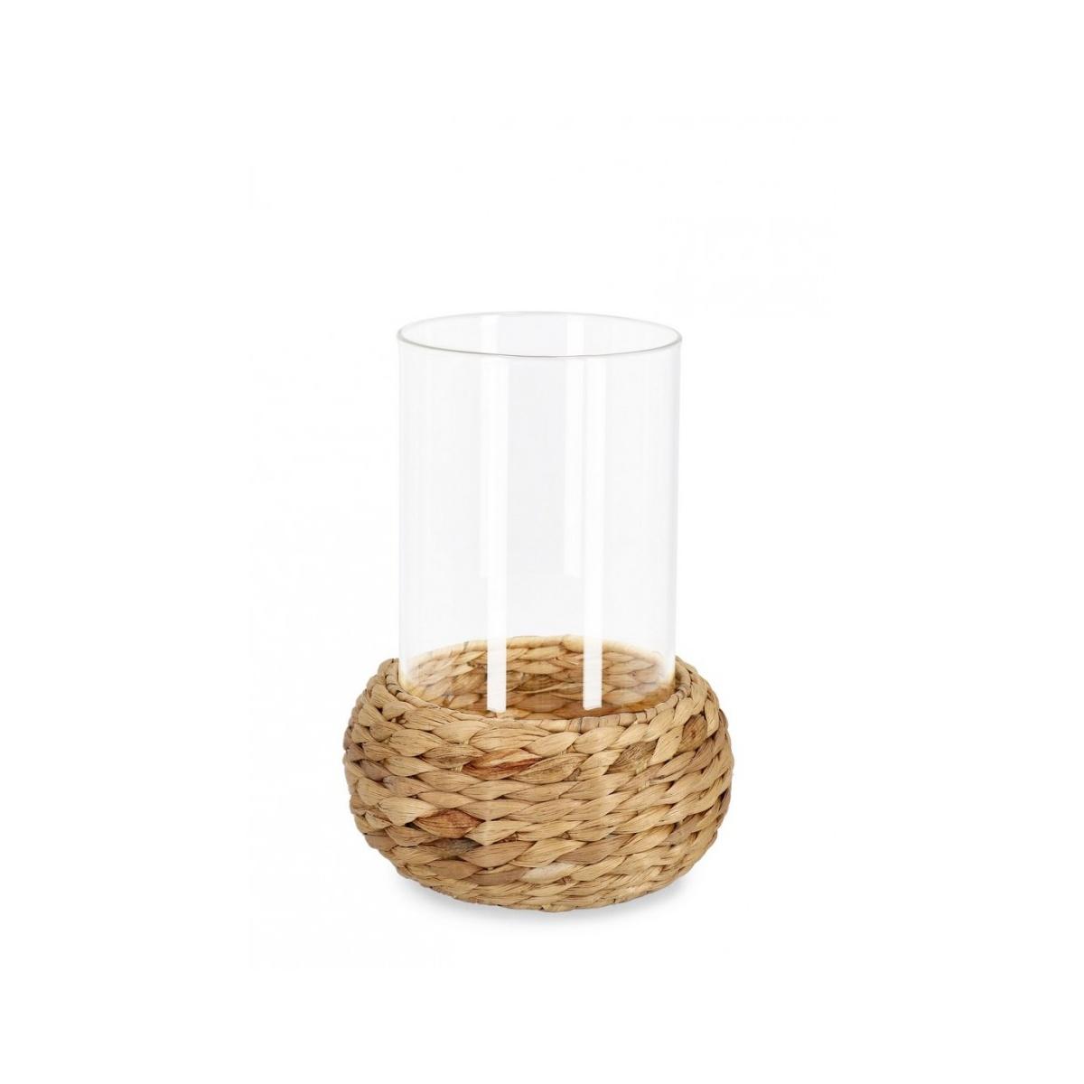 Portacandela Vetro Liam Nat-Trasp cm.H25 | Bizzotto