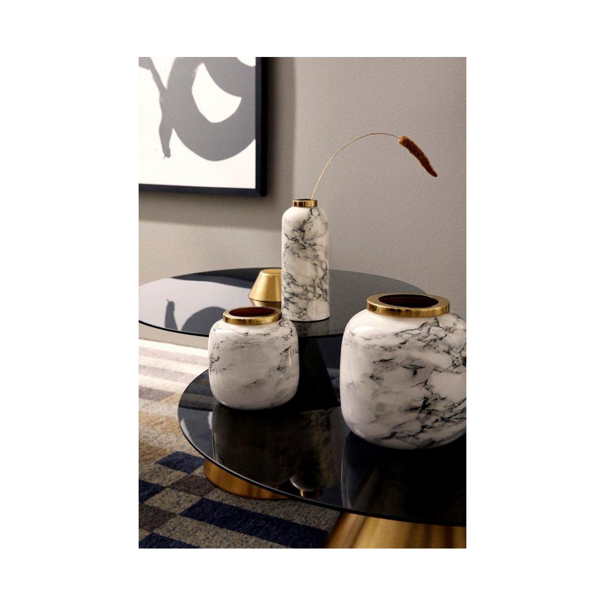 Vaso a Bottiglia Decorativa Marsha Bianco cm.H20 | Bizzotto