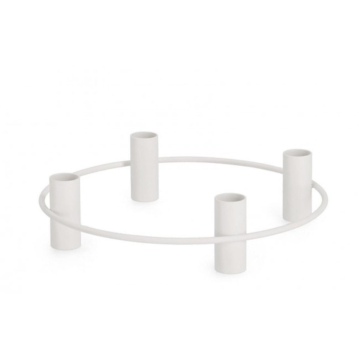 Portacandela 4P Hisar To Bianco cm.Ã?25 | Bizzotto