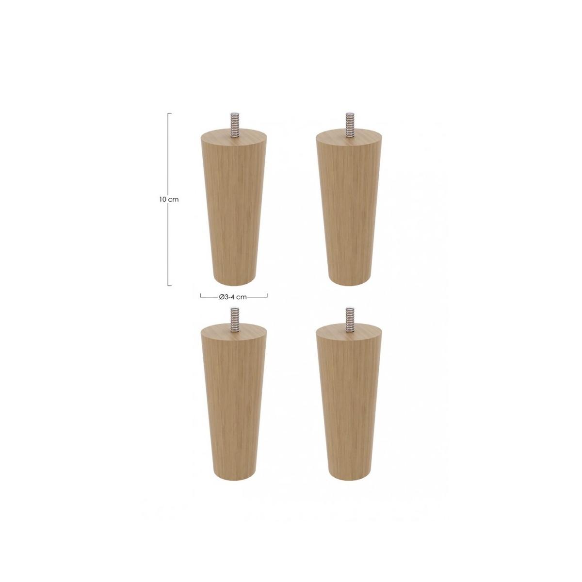 Gambe Legno Set 4 Pezzi | Bizzotto
