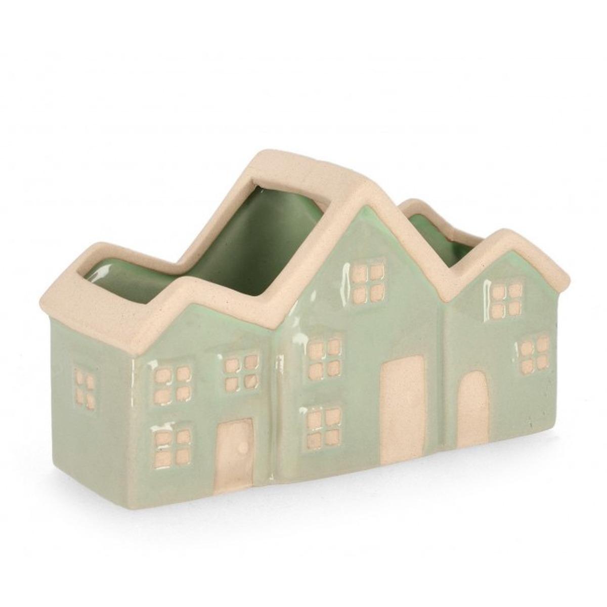 Vaso Khloe 2P Rettangolare Casa Verde cm.H13,4 | Bizzotto