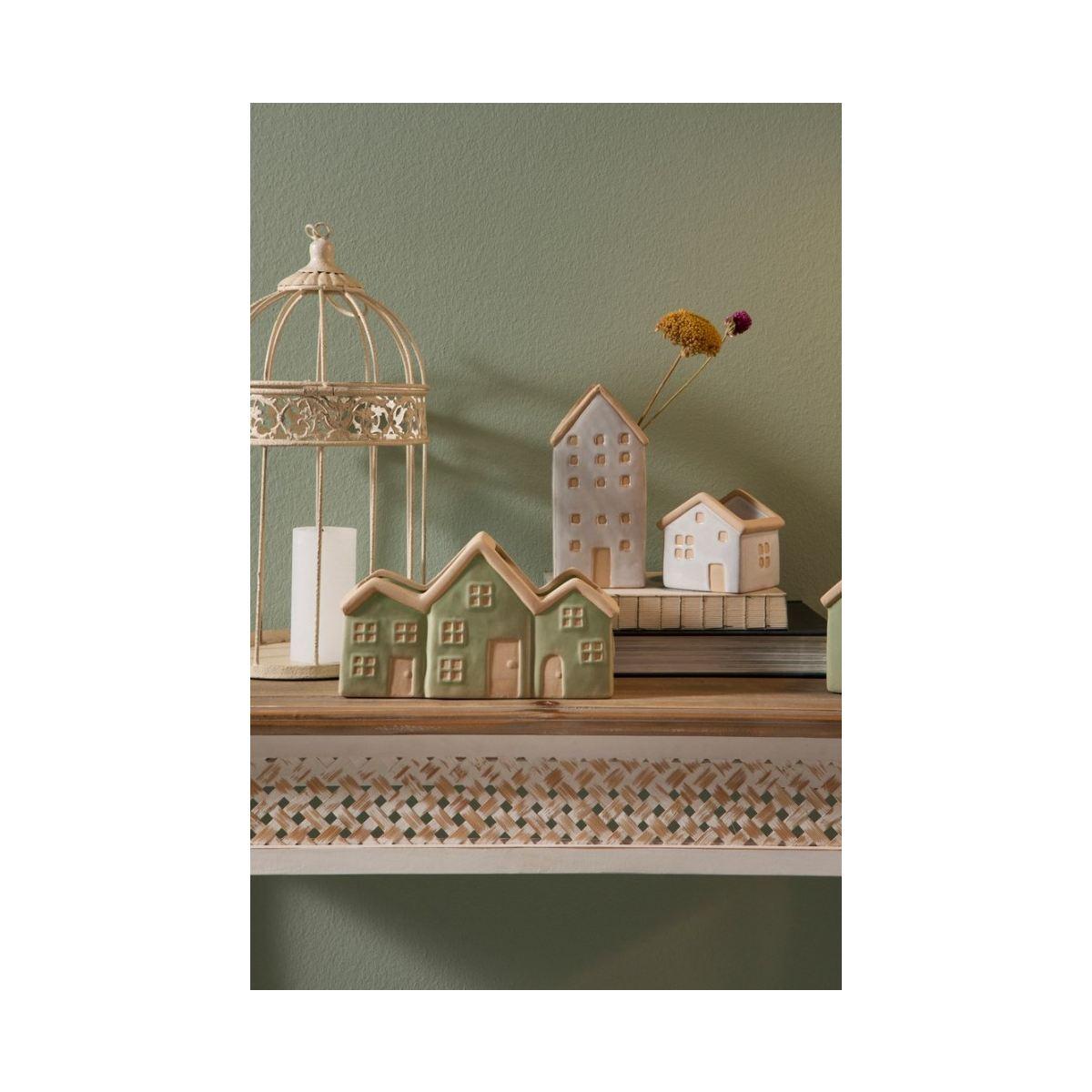 Vaso Khloe 2P Rettangolare Casa Verde cm.H13,4 | Bizzotto