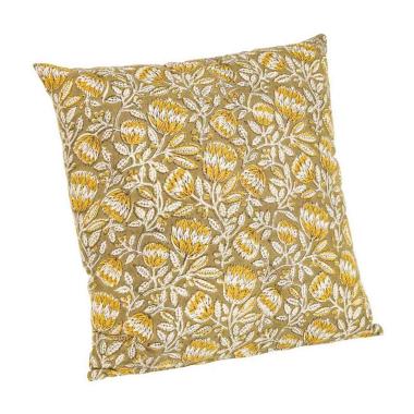 Cuscino Reims Verde con Fiore 45x45 | Bizzotto