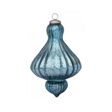 Pendaglio Vetro Gloss Trottola Azzurro Luc | Bizzotto