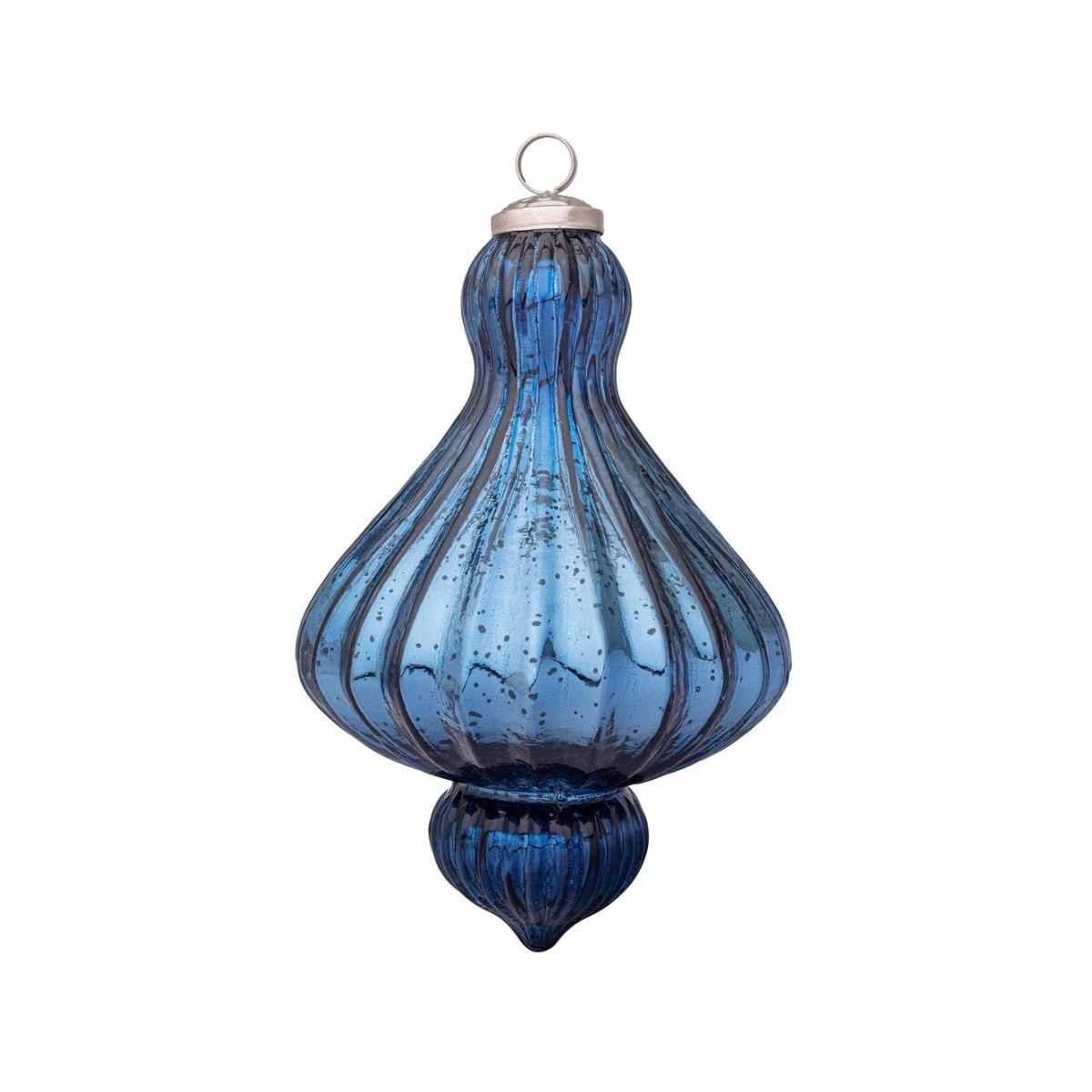 Pendaglio Vetro Gloss Trottola Blu Luc | Bizzotto