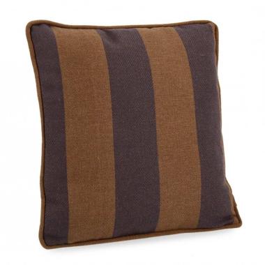 Cuscino Kenny Righe Viola-Marrone 43x43 | Bizzotto