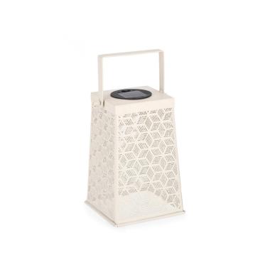 Lanterna Solare Sunil Rettangolare Bianco cm.H20 | Bizzotto