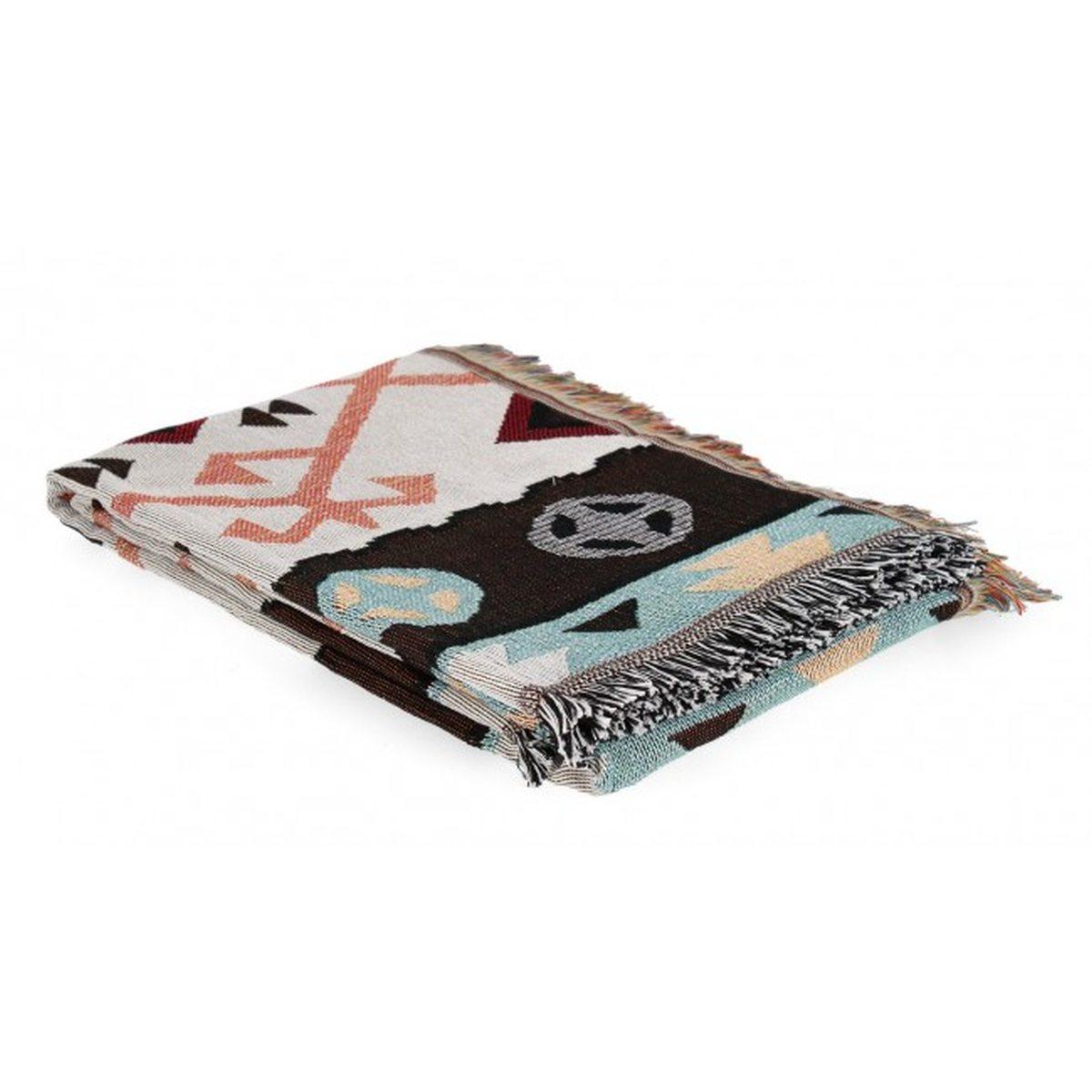 Coperta Santander Azzurro-Beige cm.130x180 | Bizzotto