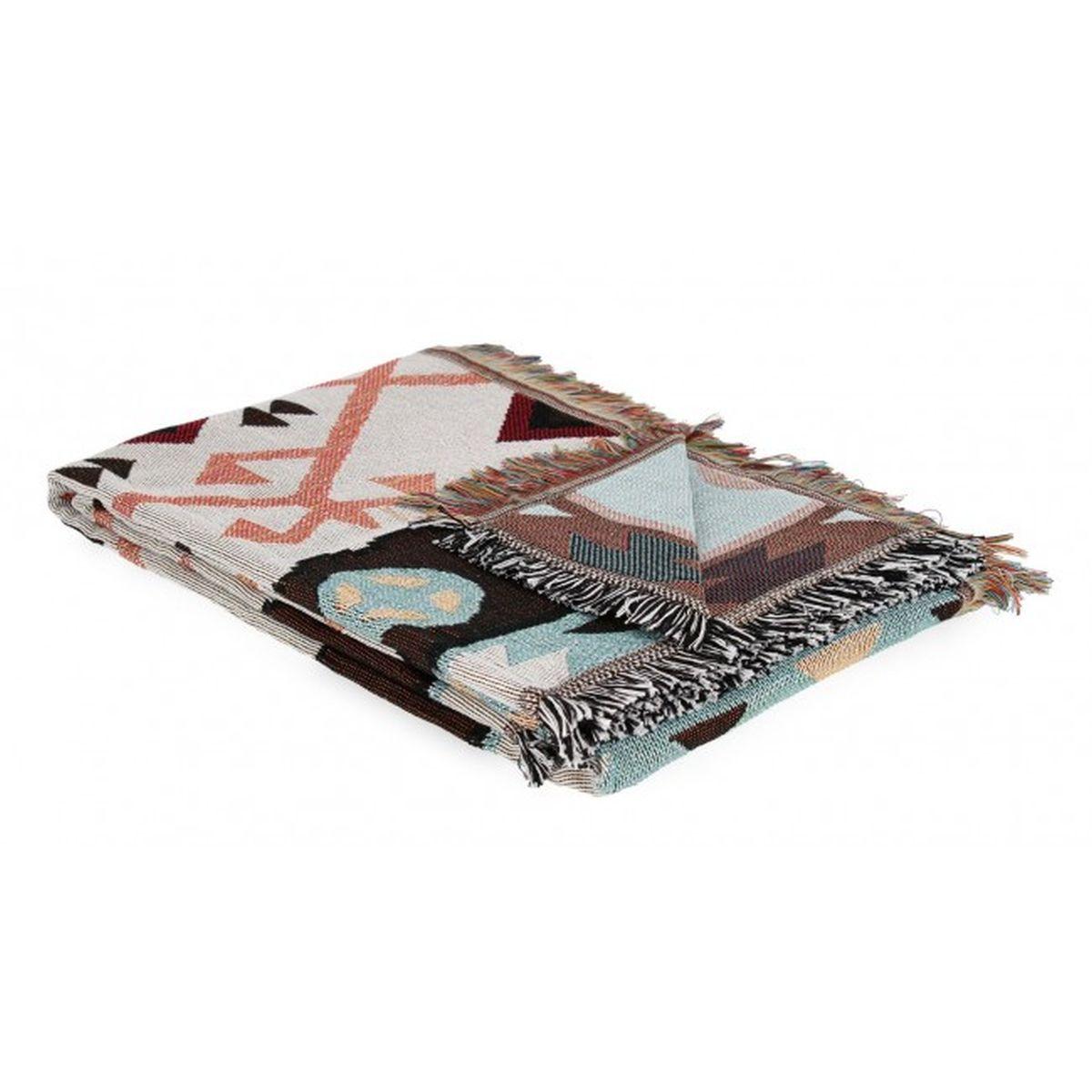 Coperta Santander Azzurro-Beige cm.130x180 | Bizzotto