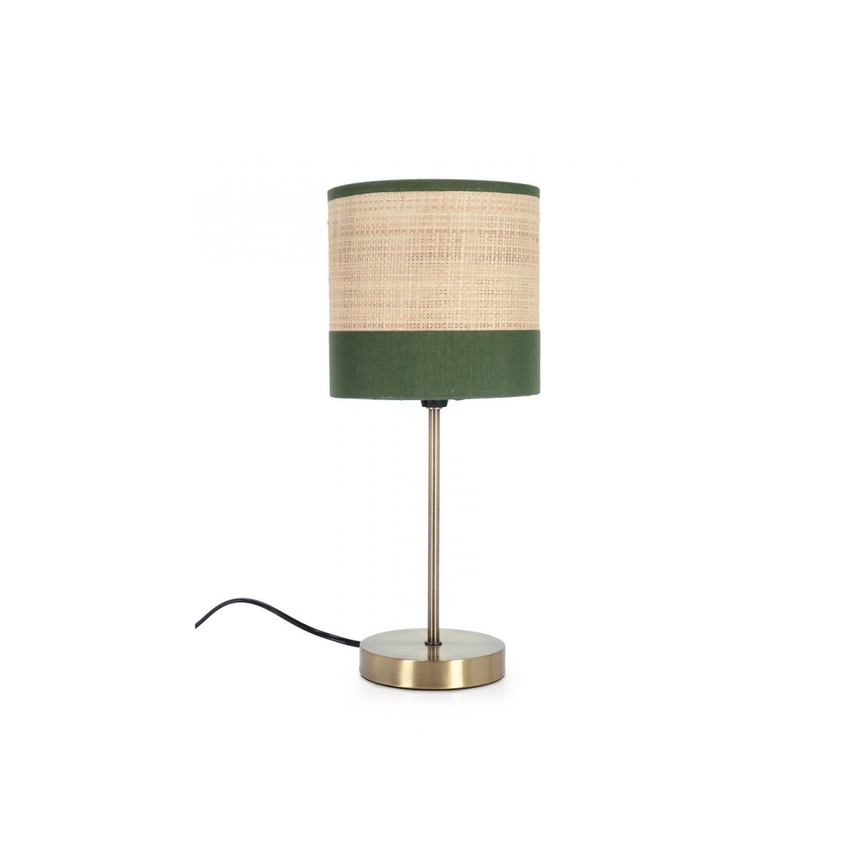 Lampada Tavolo Aylen Nat-Verde cm.H39 | Bizzotto