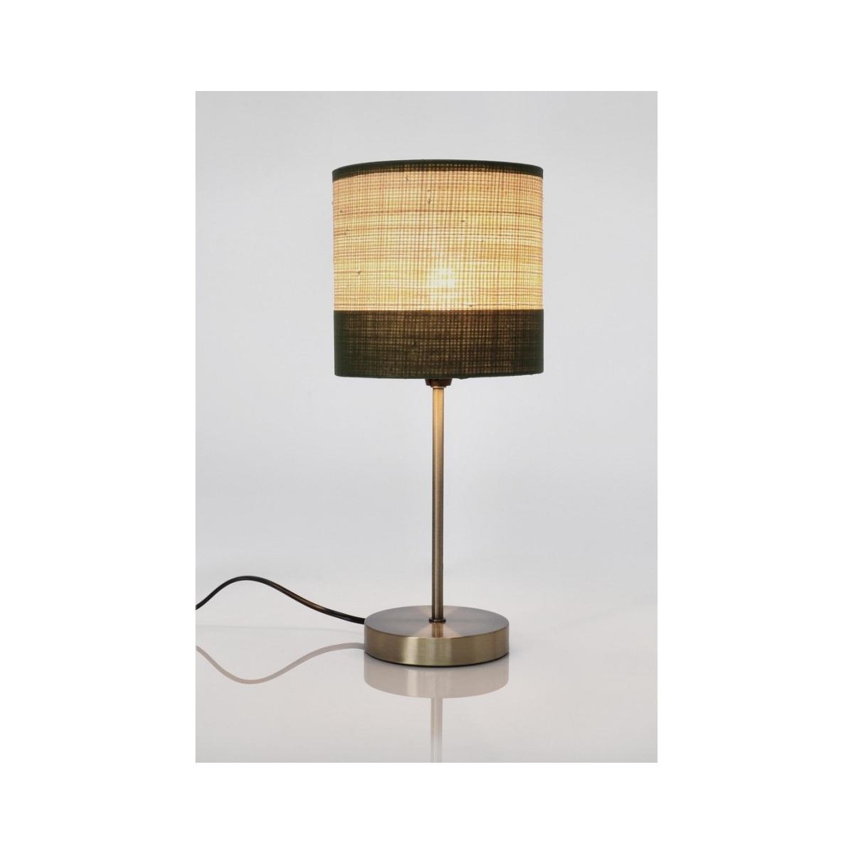 Lampada Tavolo Aylen Nat-Verde cm.H39 | Bizzotto