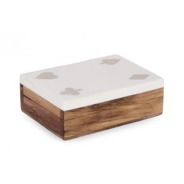 Decorazione Carte Fortune Bianc cm.11,3x8,3 | Bizzotto