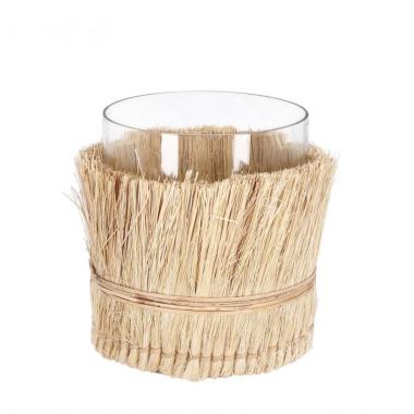 Vaso Zhob Cil Vetro Naturale cm.H15 | Bizzotto