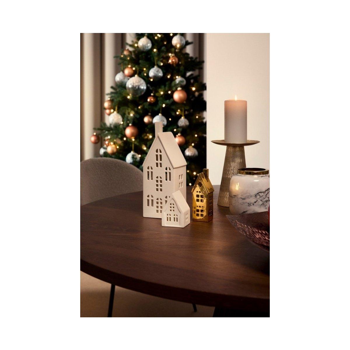 Casetta con LED Dickens Camino Bianco | Bizzotto