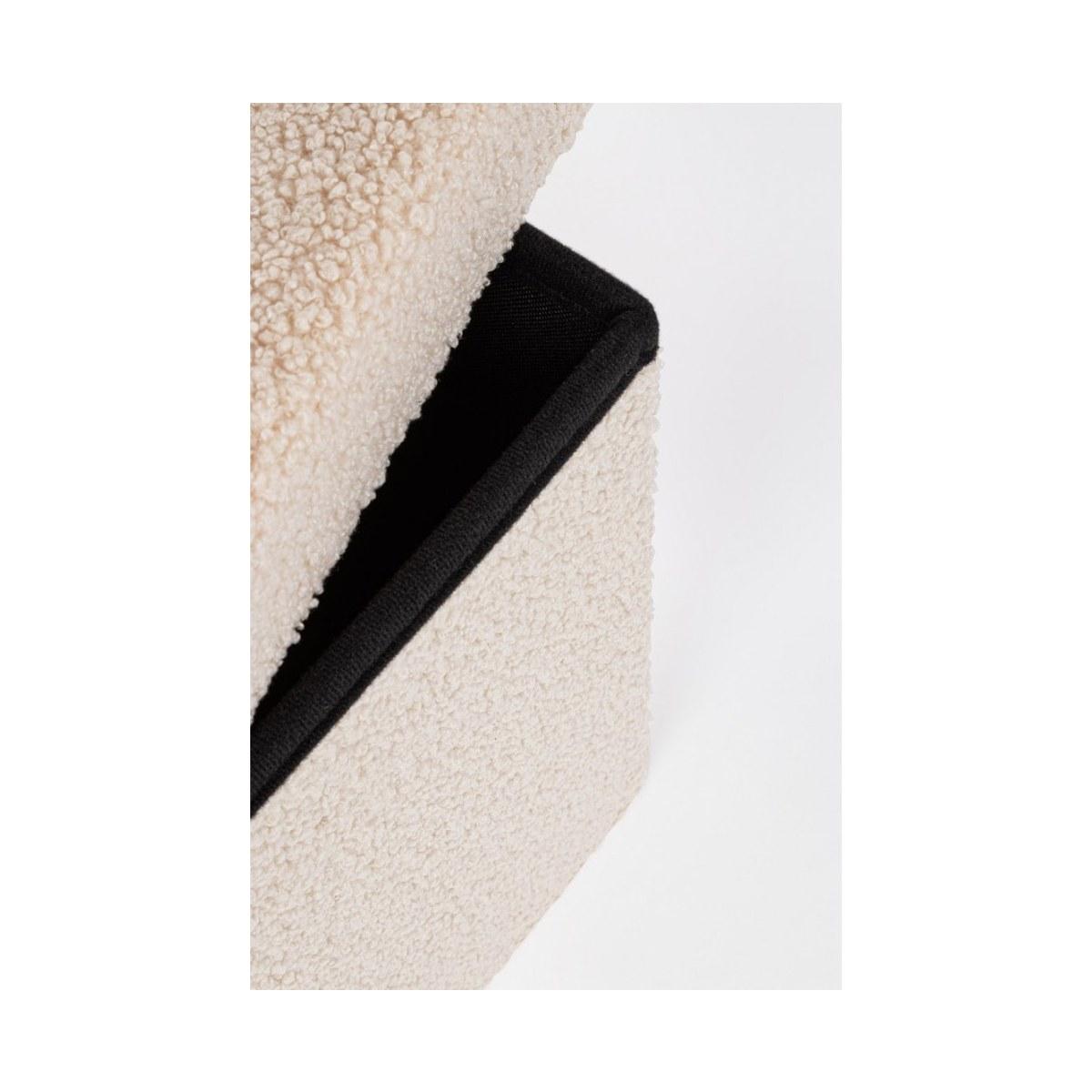 Pouf Contenitore Pieghevole. Joris Quadro Boucle Beige | Bizzotto