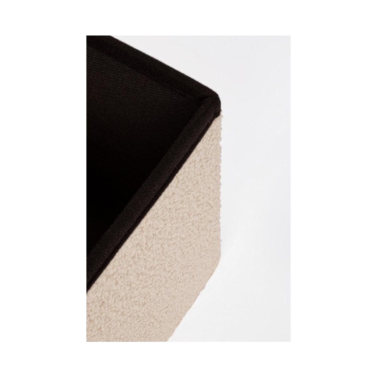 Pouf Contenitore Pieghevole. Joris Quadro Boucle Beige | Bizzotto