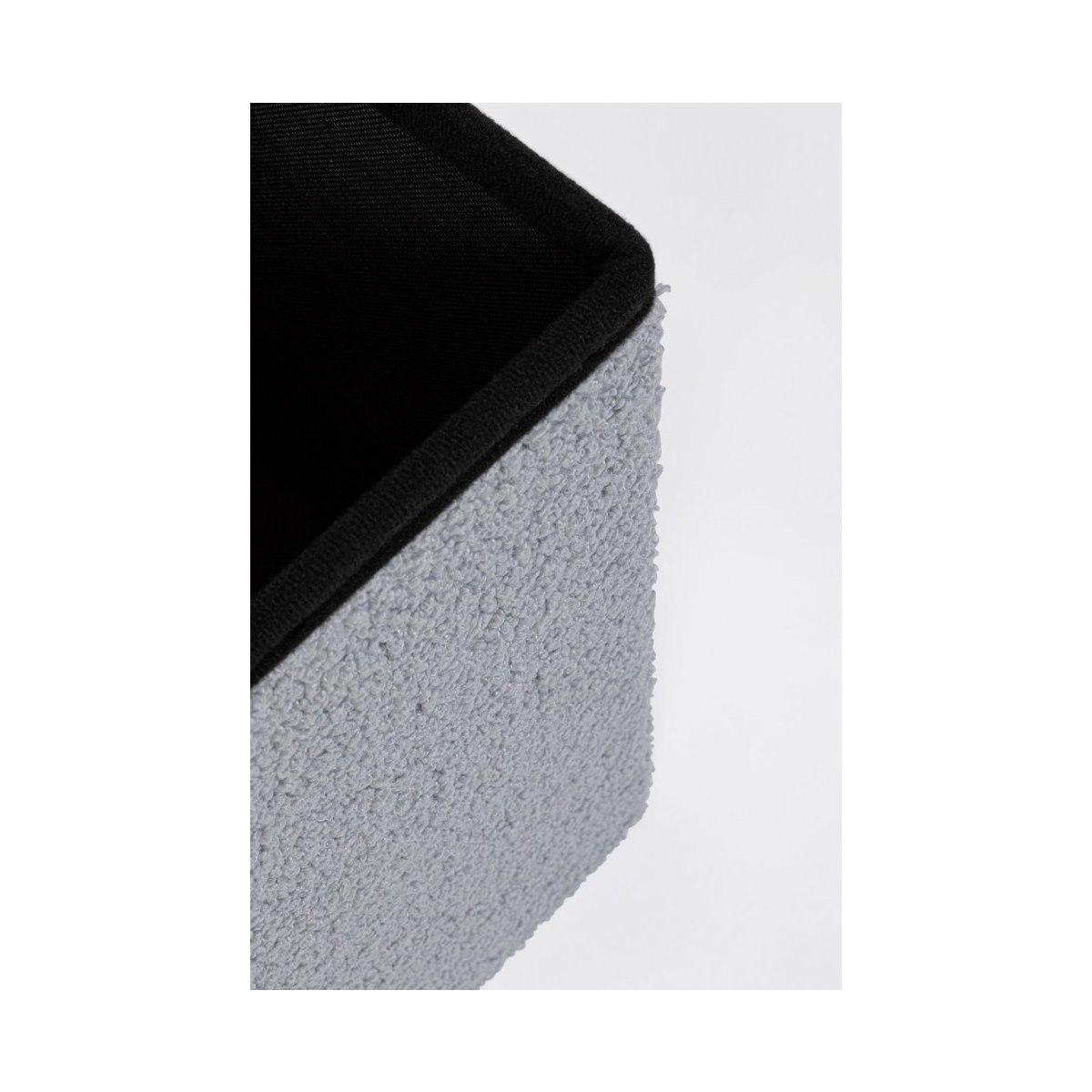 Pouf Contenitore Pieghevole. Joris Quadro Boucle Grigio | Bizzotto