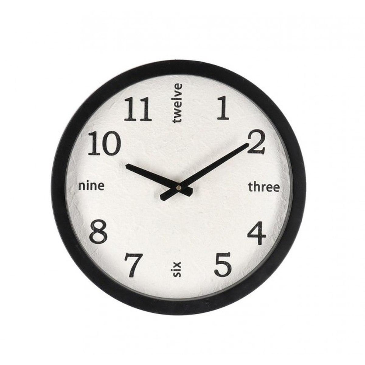 Orologio Parete Eklin Nero cm.Ã?40 | Bizzotto