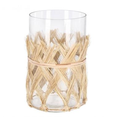 Vaso Zhob Cil Vetro Naturale cm.H19 | Bizzotto