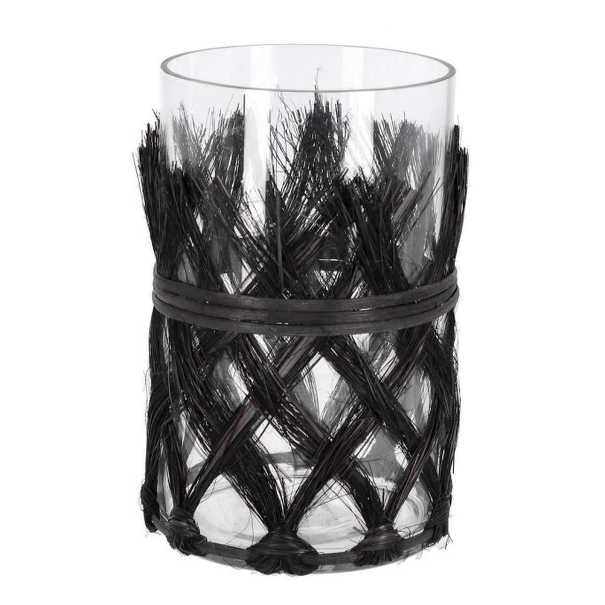 Vaso Zhob Cil Vetro Nero cm.19 | Bizzotto