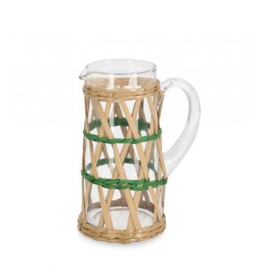 Caraffa Vetro Decor Soraya Verde cm.H20 | Bizzotto