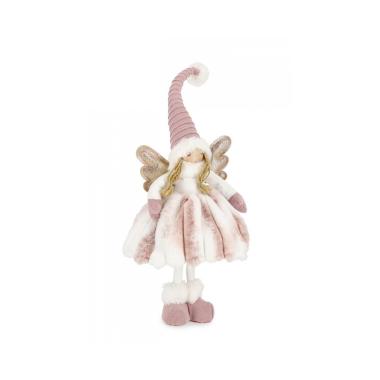 Angelo Belen Stand Bianco-Rosa con LED | Bizzotto