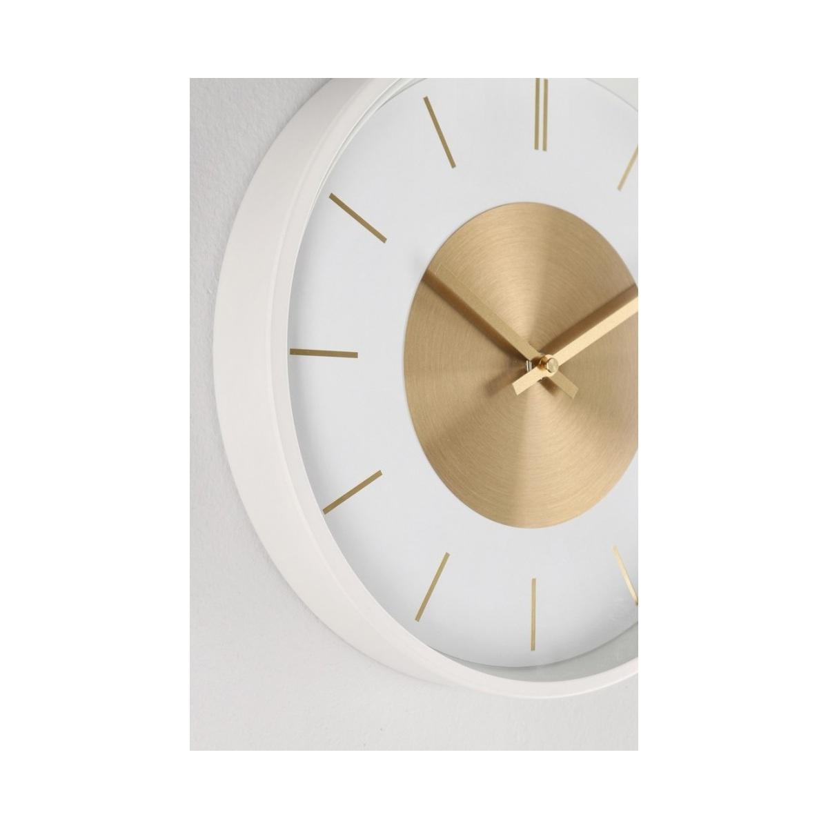 Orologio Parete Jordy Bianco-Oro cm.Ã?30 | Bizzotto