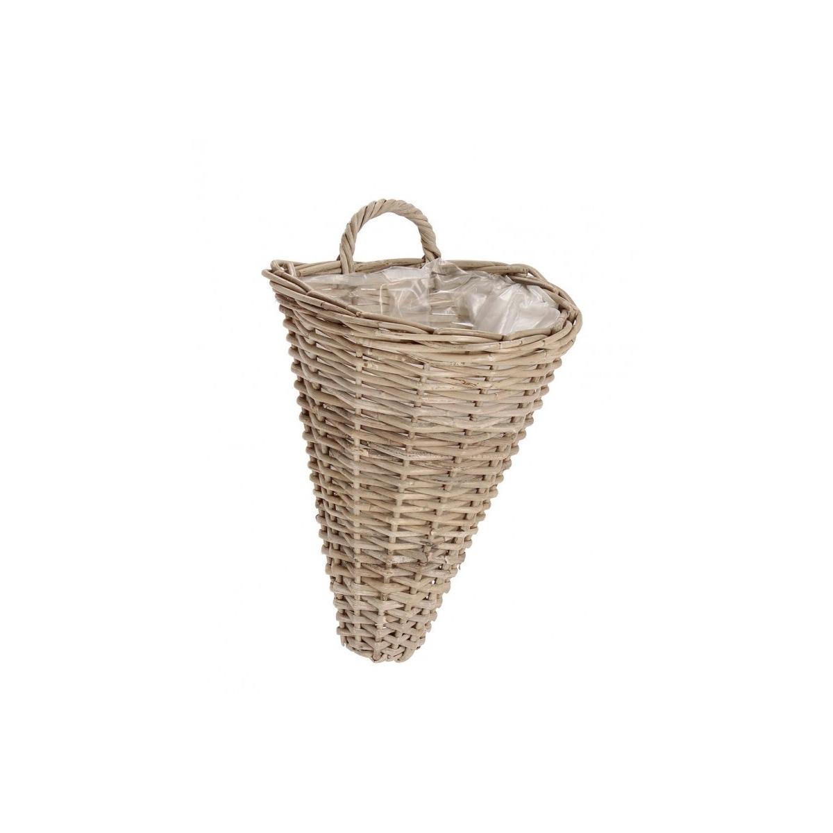 Cesto 1 Manico Randy Cono Grigio cm.H38 | Bizzotto