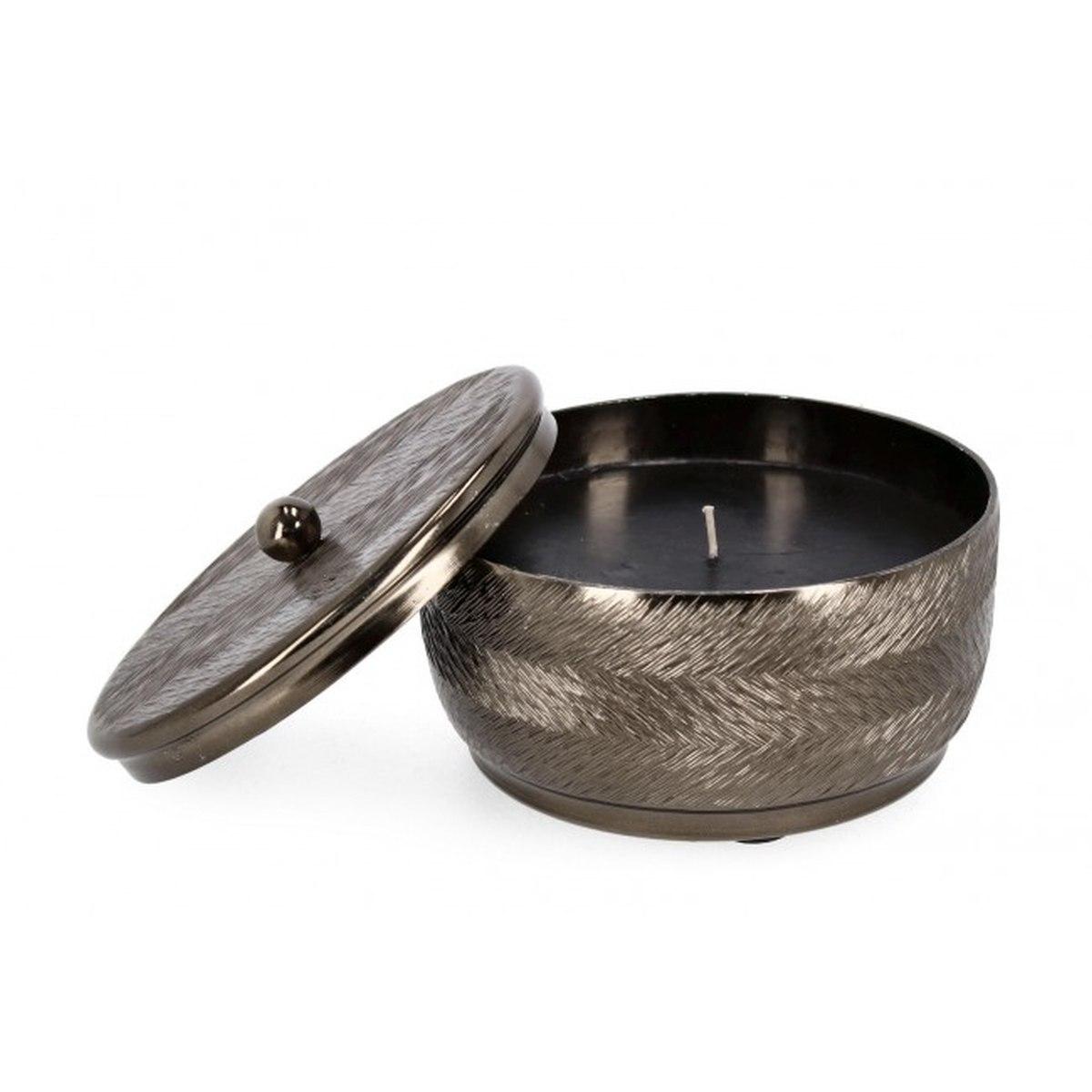 Candela con Coperchio Clamp Nero cm.Ã?16 | Bizzotto