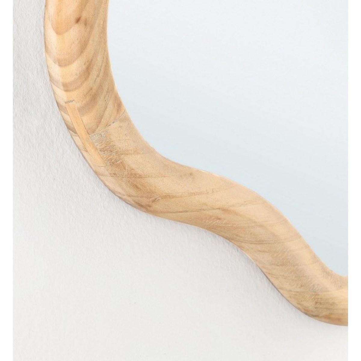 Specchio con Cornice Kennelly Nat cm.44,5x48,5H | Bizzotto