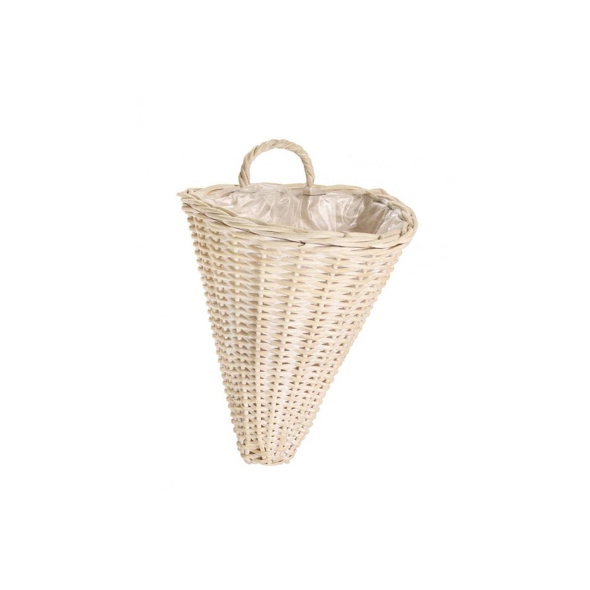 Cesto 1 Manico Randy Cono Sbiancato cm.H38 | Bizzotto