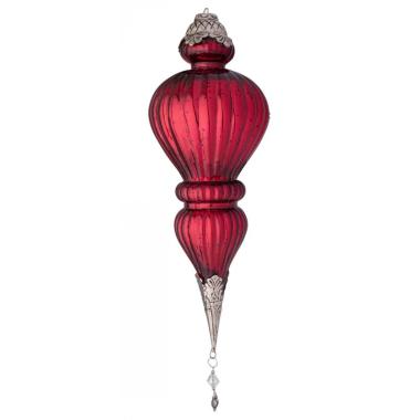 Pendaglio Vetro Blaze Goccia Rosso Luc cm.H37 | Bizzotto