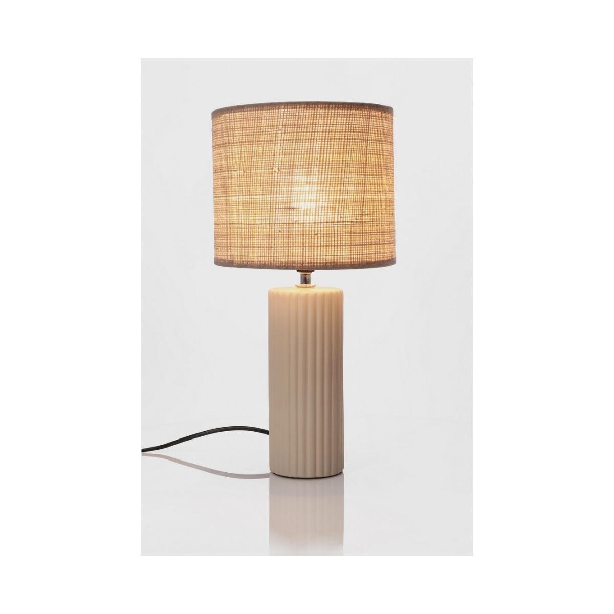 Lampada Tavolo Adhara Beige cm.H42 | Bizzotto