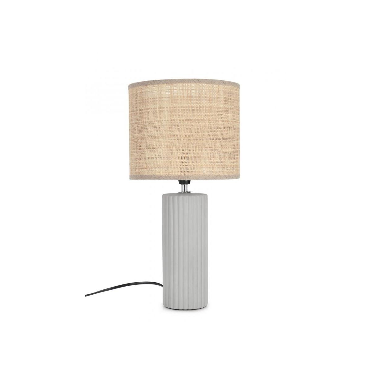 Lampada Tavolo Adhara Cil Cr Argilla cm.H42 | Bizzotto