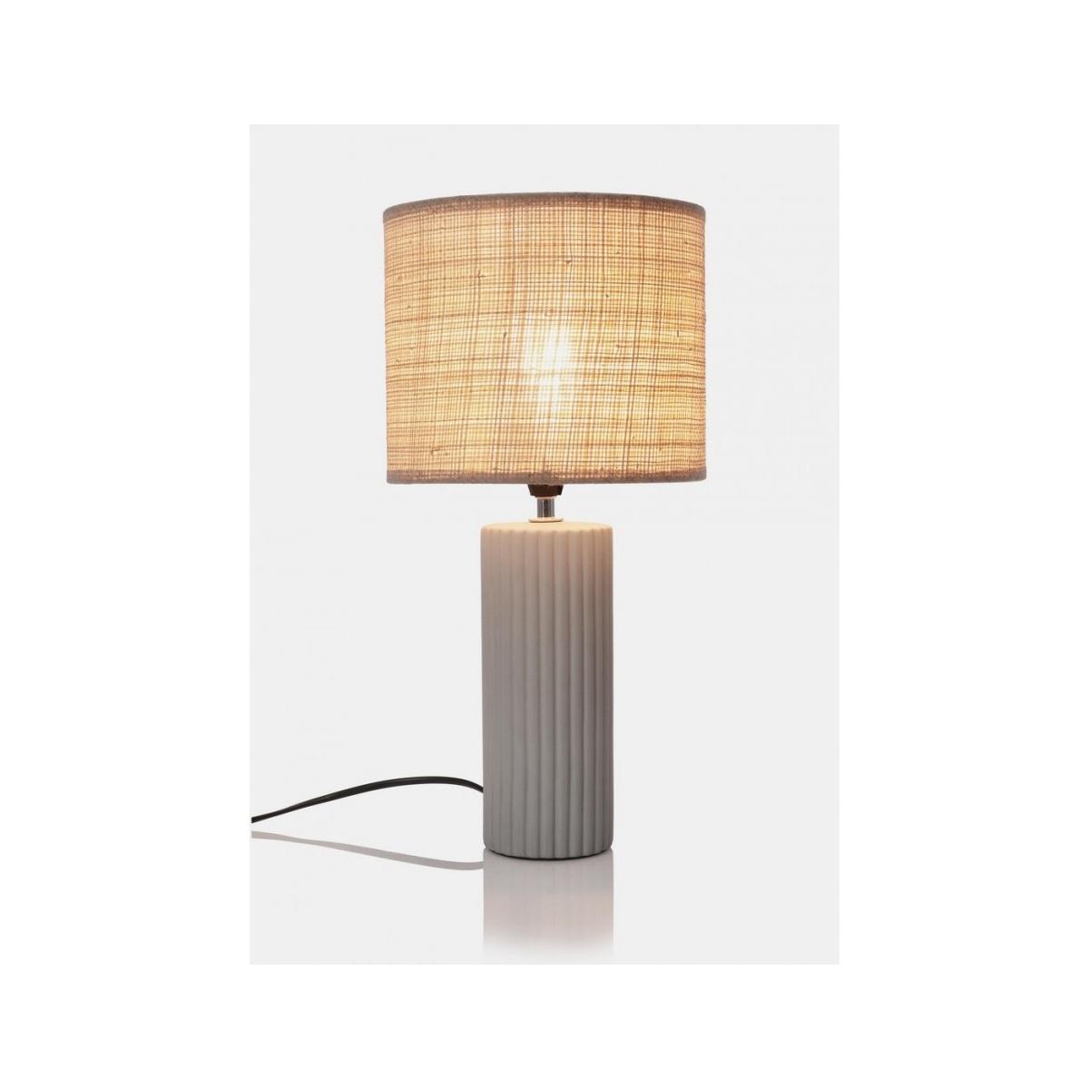 Lampada Tavolo Adhara Cil Cr Argilla cm.H42 | Bizzotto