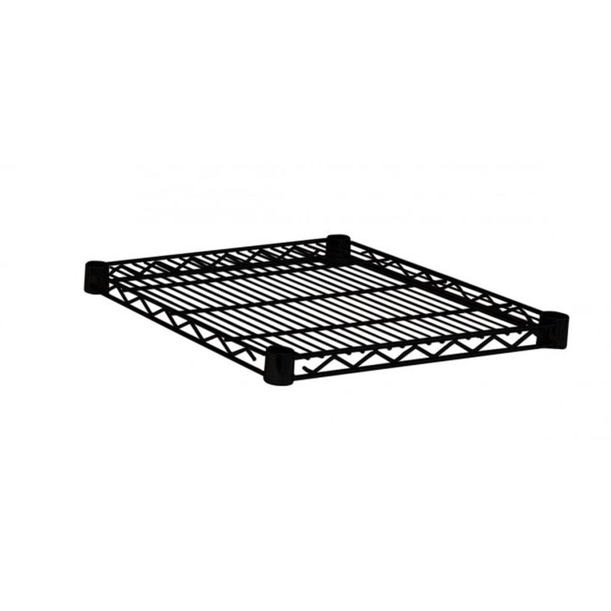 Piano Scaffale Cromo Nero Opaco Lux Quadro cm.45x45 | Bizzotto